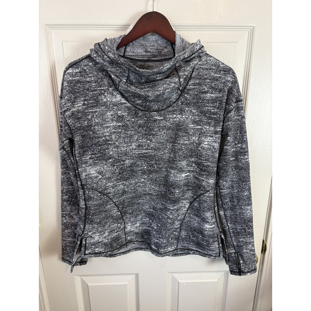 Lululemon Forever Endeavour Long Sleeve Shirt Rush Jacquard Black White - 349